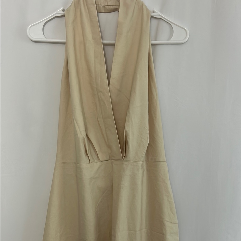 Zara Cream Halter Sundress Cocktail - Picture 2 of 8